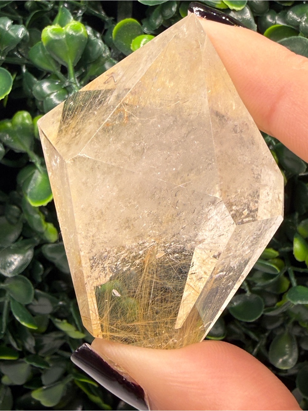 Golden Rutilated Quartz Crystal Point